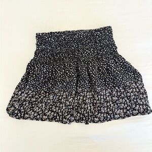Mayoral Girls Black and White Floral Skirt